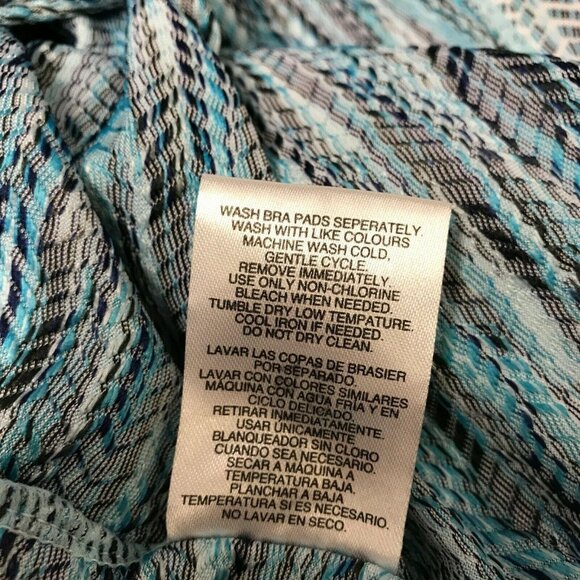 MPG Mondetta Womens Performance Gear Blue Chevron Print Racerback Athletic Dress - Picture 10 of 10